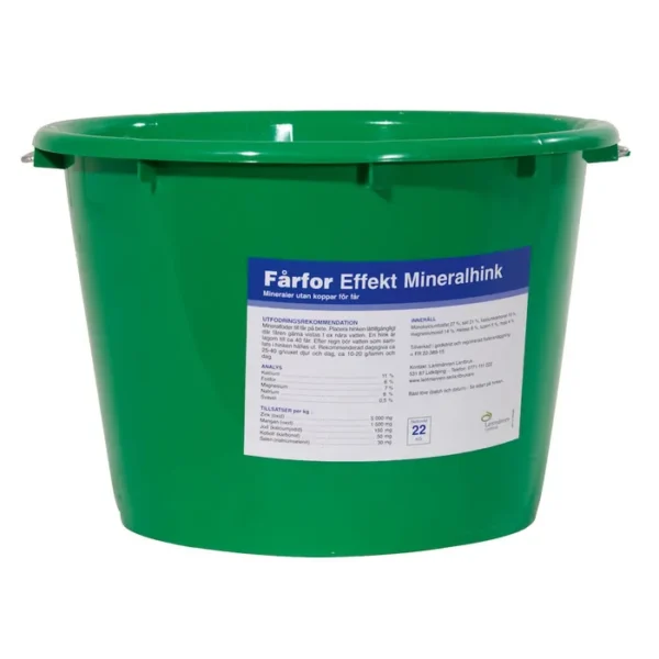 Mineralhink Får u Cu Grön 22kg/st