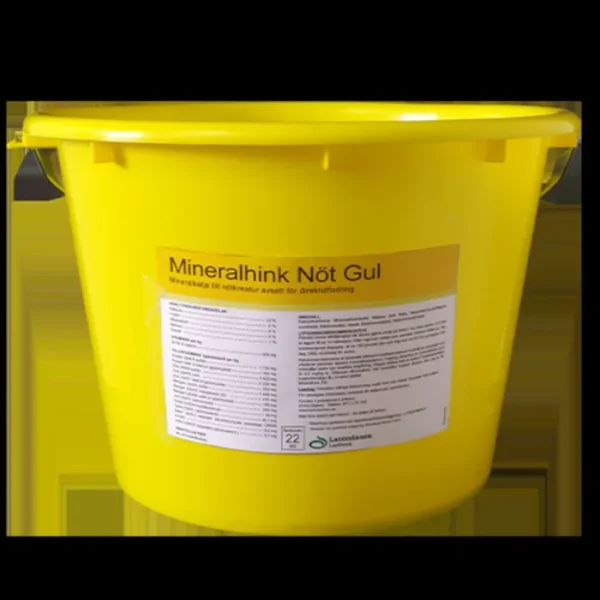 Mineralhink Nöt Gul 22kg/st